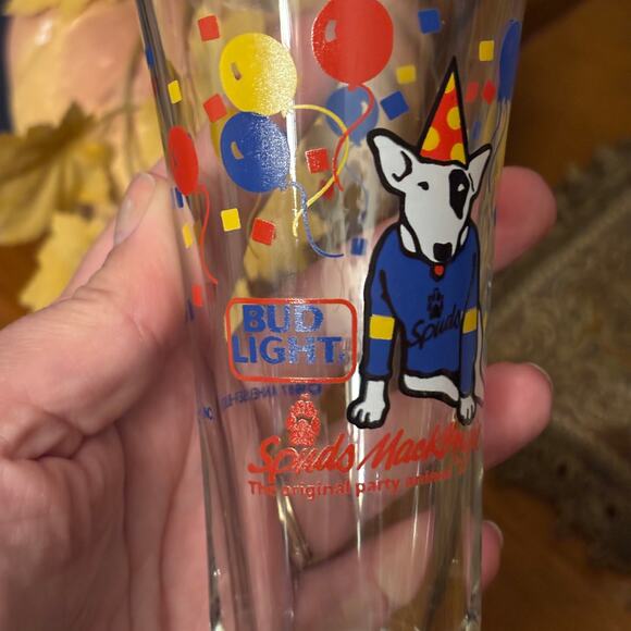 Vintage Bud Light Spuds Mackenzie Original Party Animal Pilsner Glasses Set 1987 - Picture 6 of 8